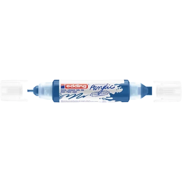 Akril marker 2-3mm, és 5-10mm, 3D kétvégű Edding 5400 kék
