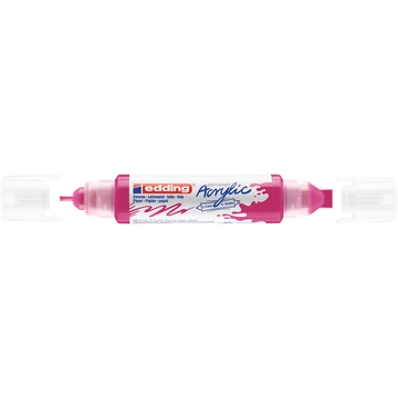 Akril marker 2-3mm, és 5-10mm, 3D kétvégű Edding 5400 magenta