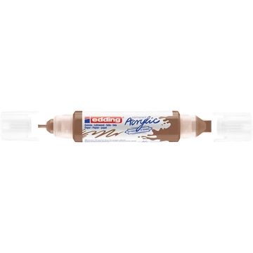 Akril marker 2-3mm, és 5-10mm, 3D kétvégű Edding 5400 mogyoró