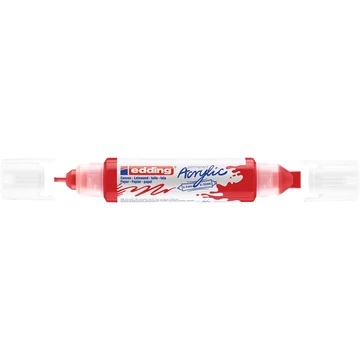 Akril marker 2-3mm, és 5-10mm, 3D kétvégű Edding 5400 piros