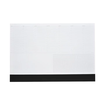 Asztali könyöklő fehér lapokkal fekete műbőrcsíkkal 570 x 390 mm  Realsystem 2026.