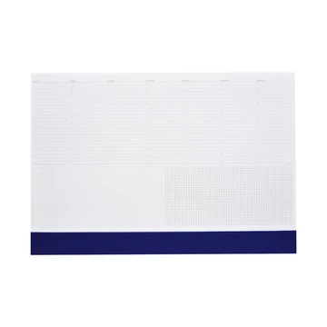 Asztali könyöklő fehér lapokkal kék műbőrcsíkkal 570 x 390 mm  Realsystem 2026.