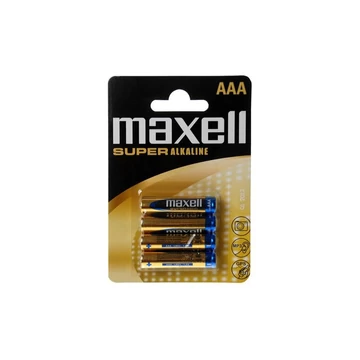 Elem AAA mikro LR3 1,5V Super tartós alkaline 4 db/csomag, Maxell