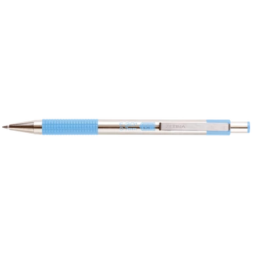 Golyóstoll 0,7mm, pasztell világoskék test, Zebra F-301, írásszín kék