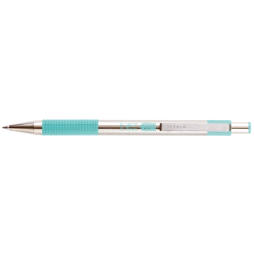 Golyóstoll 0,7mm, pasztell zöld test, Zebra F-301, írásszín kék