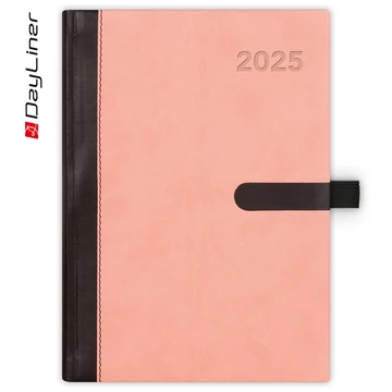 Határidőnapló Winner A5 napi, fehér lapokkal pink Dayliner 2026.