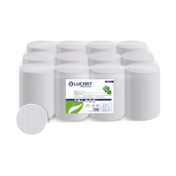 Kéztörlő tekercses 2 rétegű átmérő: 13 cm fehér duda nélküli 12 tekercs/karton EcoLucart 2.13 CL_861100