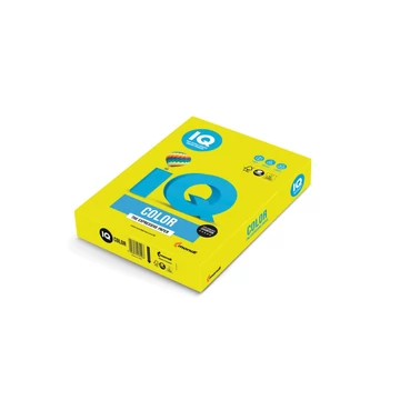 Másolópapír, színes, A4, 80g. IQ 500ív/csomag, neon sárga