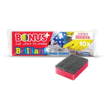 Mosogatószivacs 10 db/csomag Bonus+ Brilliant B513