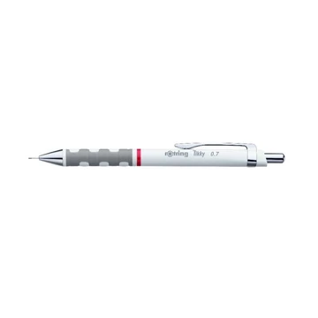 Nyomósirón, 0,7mm, fehér test, Rotring Tikky