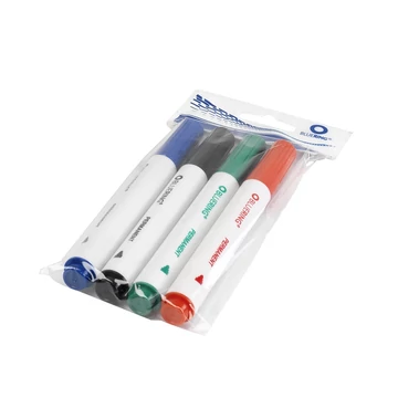 Alkoholos marker készlet, 3mm, kerek hegyű 4-es Bluering®, 4 klf. szín