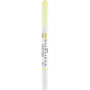 Szövegkiemelő 1,0/3,5 mm, kétvégű, Zebra Mildliner Fluorescent, sárga