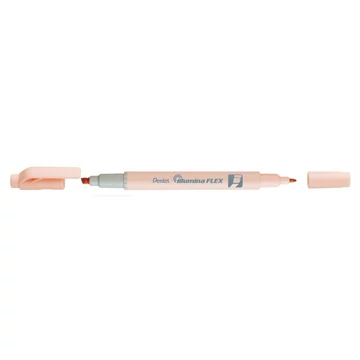 Szövegkiemelő kétvégű 1/3,5mm, vágott és kúphegyű, Pentel pasztell narancssárga