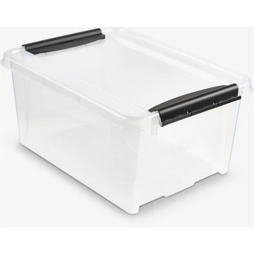 Tároló doboz műanyag 14 liter csatos átlátszó Probox