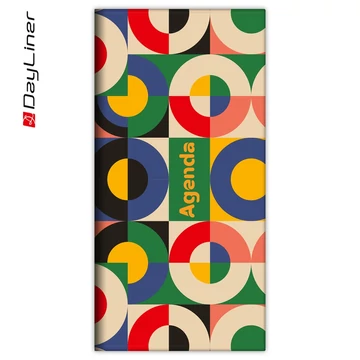 Zsebnaptár Colors fekvő heti, fehér lapokkal Retro Dayliner 2026.