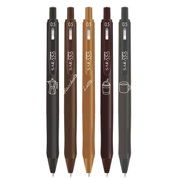 Zseléstoll 0,7 mm Zebra Sarasa Study with Coffee, 5 különböző szín