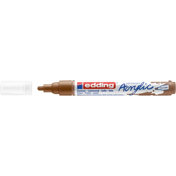 Akril marker 2-3mm, Edding 5100 mogyoró