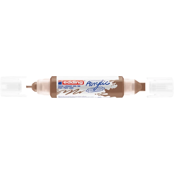Akril marker 2-3mm, és 5-10mm, 3D kétvégű Edding 5400 mogyoró