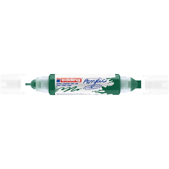 Akril marker 2-3mm, és 5-10mm, 3D kétvégű Edding 5400 moha zöld