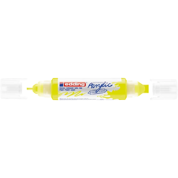 Akril marker 2-3mm, és 5-10mm, 3D kétvégű Edding 5400 neon sárga
