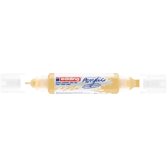 Akril marker 2-3mm, és 5-10mm, 3D kétvégű Edding 5400 pasztell citromsárga