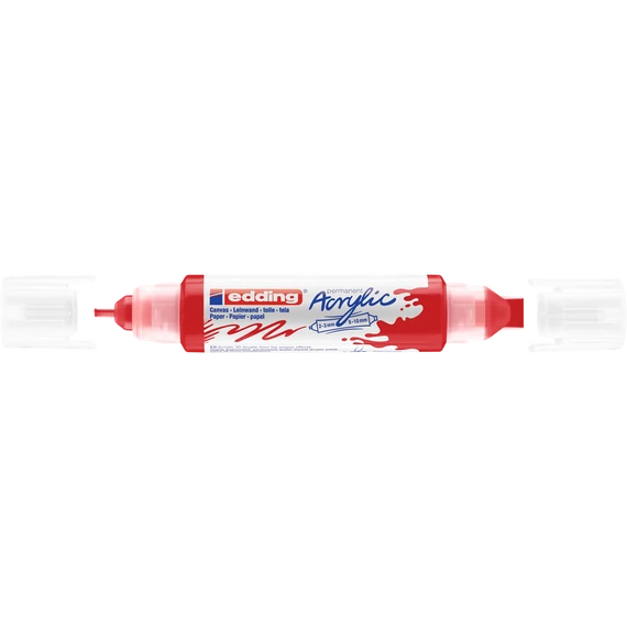 Akril marker 2-3mm, és 5-10mm, 3D kétvégű Edding 5400 piros