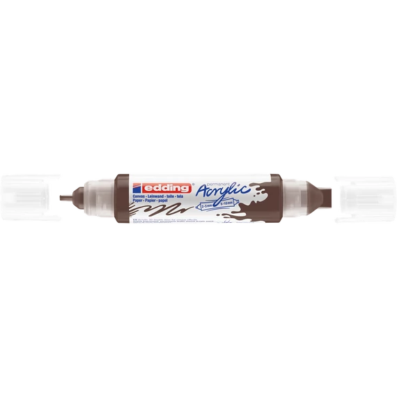 Akril marker 2-3mm, és 5-10mm, 3D kétvégű Edding 5400 barna