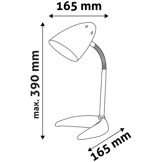 Asztali lámpa, AVIDE Basic C-talpú, 40W, ezüst