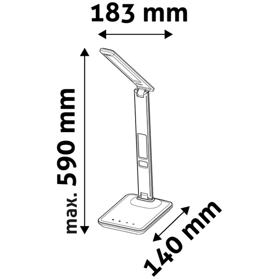 Asztali lámpa LED, AVIDE Irodai bőrhatású naptár Nathan, 6W, 5000K, fehér