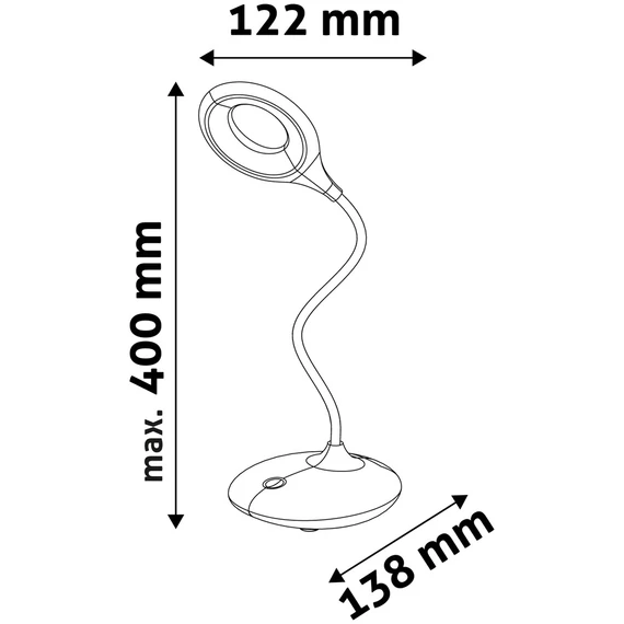 Asztali lámpa LED, AVIDE Minimal, 4W, 4000K, fehér