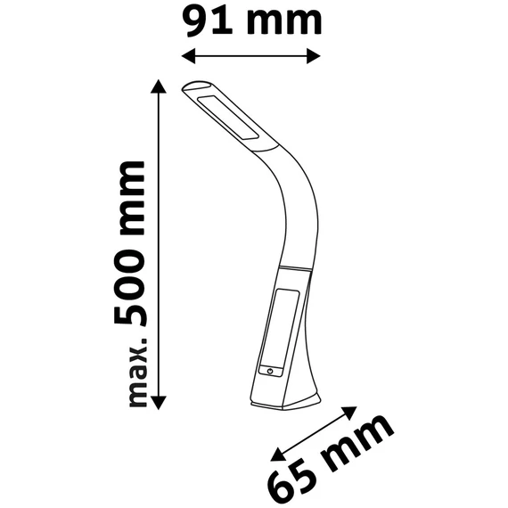 Asztali lámpa LED, AVIDE Üzleti bőrhatású naptár, 6W, 5000K, barna