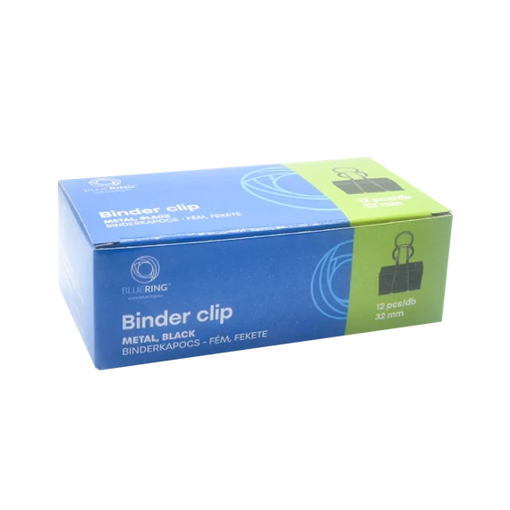 Binderkapocs 32mm, 12 db/doboz, Bluering®