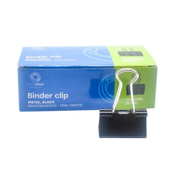 Binderkapocs 32mm, 12 db/doboz, Bluering®