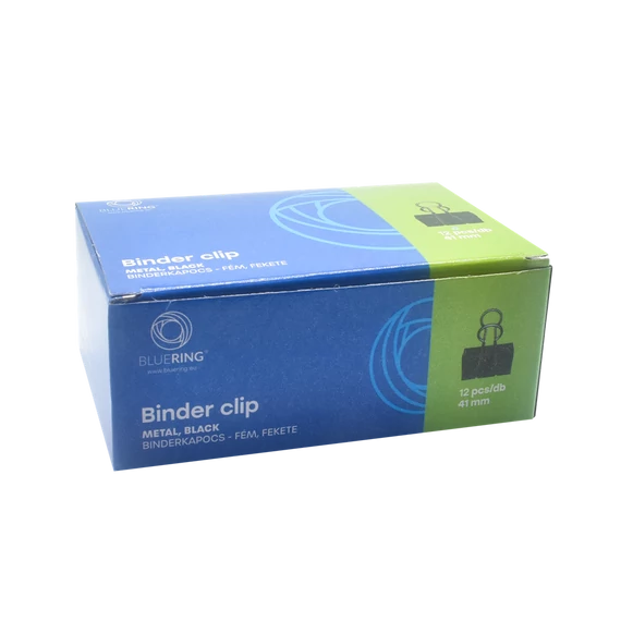 Binderkapocs 41mm, 12 db/doboz, Bluering®