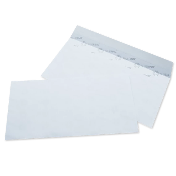 Boríték LA4 szilikonos bélésnyomott 110×220mm Bluering® fehér 100 db/csom fehér
