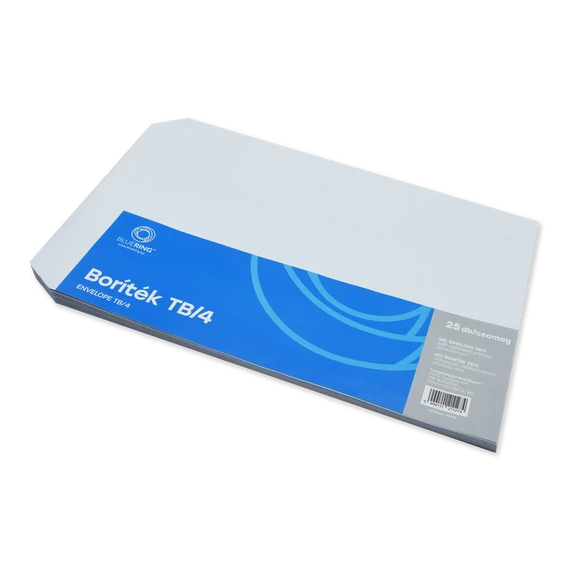 Boríték TB/4 öntapadó bélésnyomott 250x353mm Bluering® 25 db/csom fehér