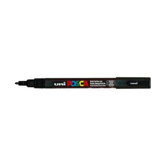 Dekormarker 0,9-1,3mm, Uni Posca PC-3M fekete
