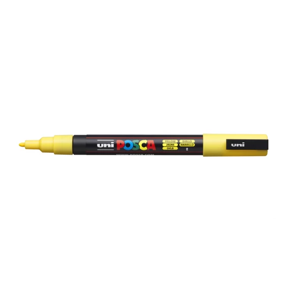 Dekormarker 0,9-1,3mm, Uni Posca PC-3M sárga