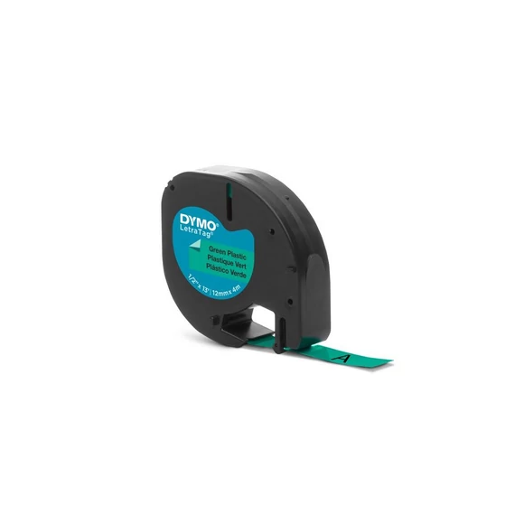 Feliratozógép szalag Dymo Letratag S0721640/59425 12mmx4m, ORIGINAL, zöld