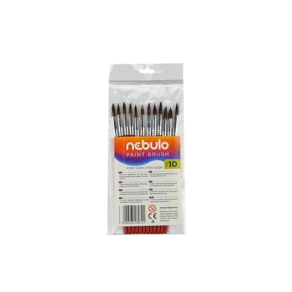 Ecset 10-es festett nyéllel 12 db/csomag, Nebulo