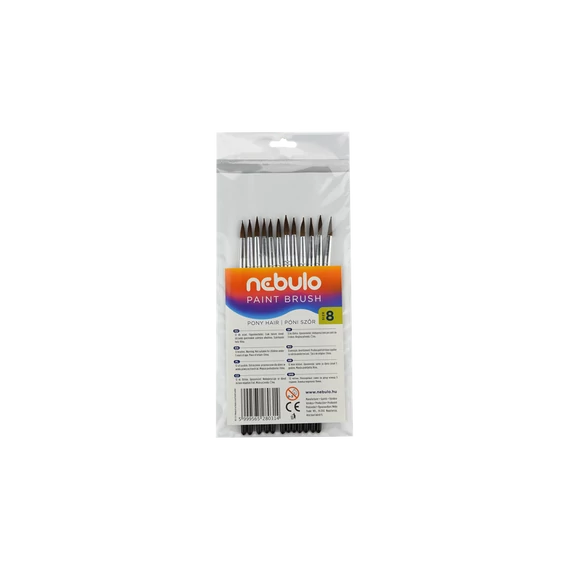 Ecset 8-as festett nyéllel 12 db/csomag, Nebulo