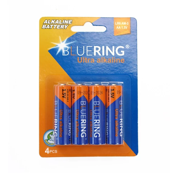 Elem AA ceruza LR6 tartós alkáli 4 db/csomag, Bluering®