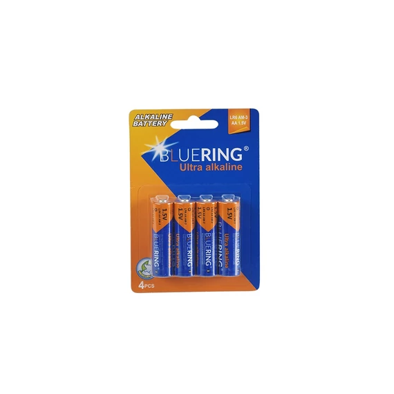 Elem AA ceruza LR6 tartós alkáli 4 db/csomag, Bluering®