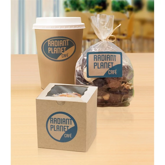 Etikett címke, 62 x42mm, környezetbarát 18 címke/lap, 25 lap/doboz, Avery barna