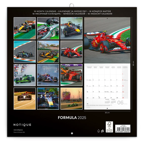 Falinaptár képes lemeznaptár 300x300mm, Formula Realsystem 2026.