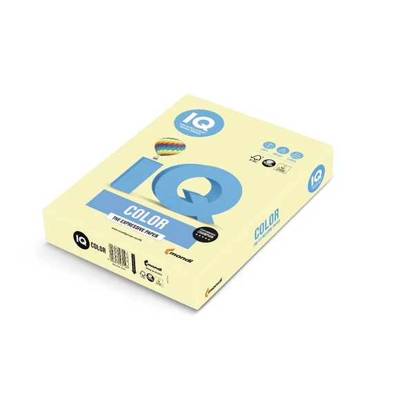 Másolópapír, színes, A3, 160g. IQ YE23 250 ív/csomag, pasztell sárga