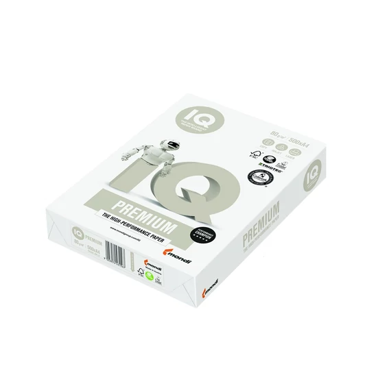 Másolópapír A4, 80g, IQ Premium Triotech 500ív/csomag, 