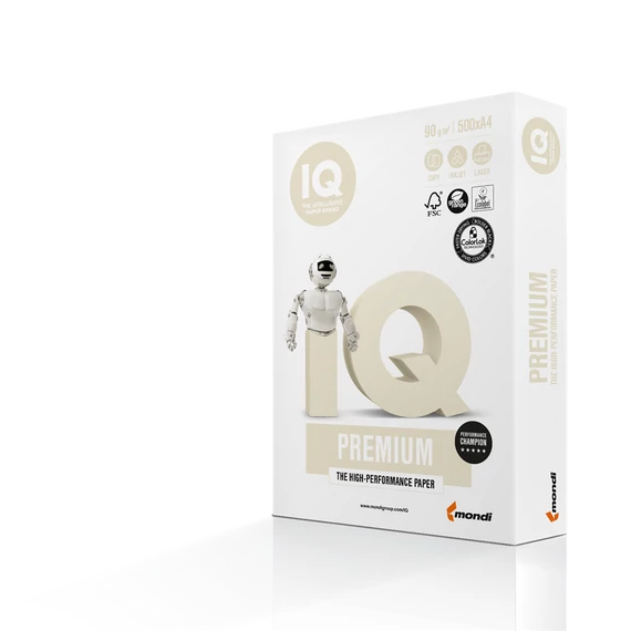Másolópapír A4, 90g, IQ Premium 500ív/csomag,
