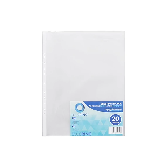 Genotherm lefűzhető, A3, 80 micron álló, narancsos Bluering® 20 db/csomag,