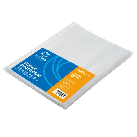 Genotherm lefűzhető, A4, 50 micron fényes víztiszta Bluering® 100 db/csomag,